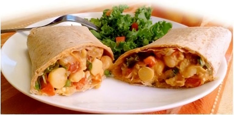 Fajitas con garbanzos