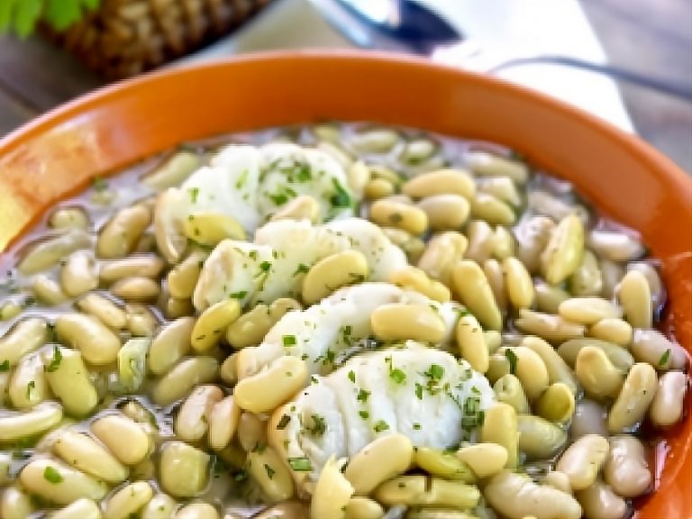 Verdinas con bacalao