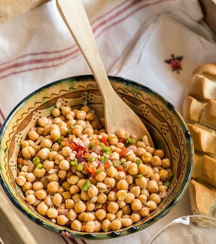 Garbanzos en ensalada