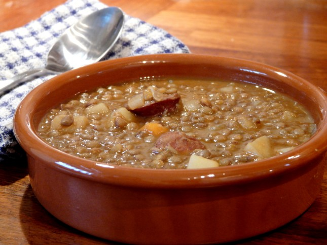 Lentejas estofadas a la manera tradicional